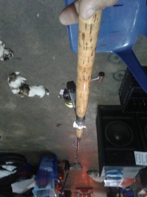 คันเบ็ดนางเงือกลายผ้า พร้อมรอก BG13