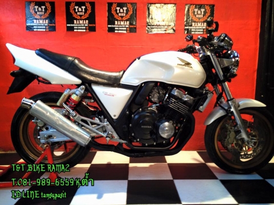 T&amp;T BIKE RAMA2 รถเข้าใหม่ครับ 64500 ฿HONDA CB400 ปี98 VS.S แท้ รหัสตรงปีครับ อินวอย สรรพสามิตแท้ สีสวยเครื่องดี การันตีของเเต่งตามรูปครับ ขับขี่ดี ไม่มีสดุด ศูนย์ตรงดี