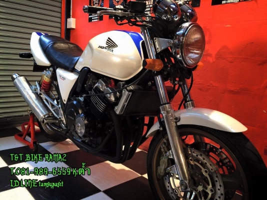 T&amp;T BIKE RAMA2 รถเข้าใหม่ครับ 64500 ฿HONDA CB400 ปี98 VS.S แท้ รหัสตรงปีครับ อินวอย สรรพสามิตแท้ สีสวยเครื่องดี การันตีของเเต่งตามรูปครับ ขับขี่ดี ไม่มีสดุด ศูนย์ตรงดี