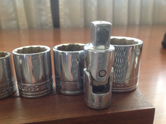 ขายลูกบล็อค Vintage S.K. Tools1/2", 3/8" ชุด 21 ชิ้น เบอร์มิล