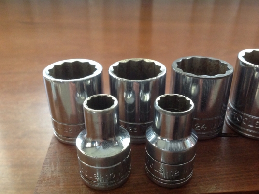 ขายลูกบล็อค Vintage S.K. Tools1/2", 3/8" ชุด 21 ชิ้น เบอร์มิล