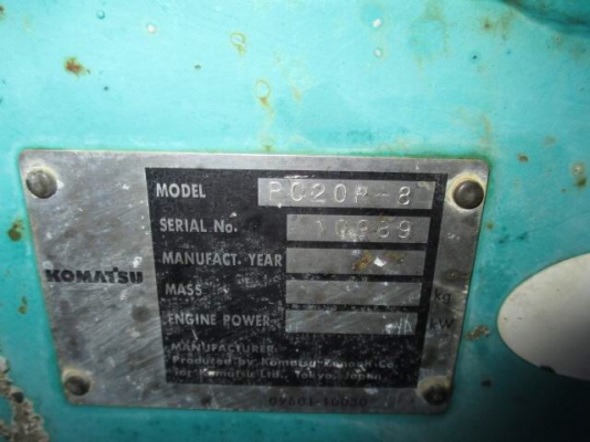 ขายรถขุด From japan. KOMATSU รุ่น : PC20R-8 ซีเรียล. : 10989 เครื่องยนต์ : 3D74E-3C-02386 ขายรถขุด From japan. KOMATSU รุ่น : PC20R-8 ซีเรียล. : 10989 เครื่องยนต์ : 3D74E-3C-02386