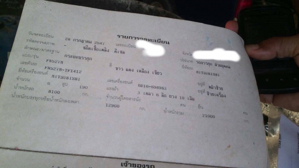 ขายรถเทเลอร์มิตซู ฟูโซ่ FN527-TF1xxx ขาย650000