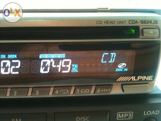 Alpine CDA-9824JS CD FM Ipod สภาพสวยมากๆ ปุ่มไม่มีลอก ลูกเล่นเยอะ มีพัดลมระบายความร้อน