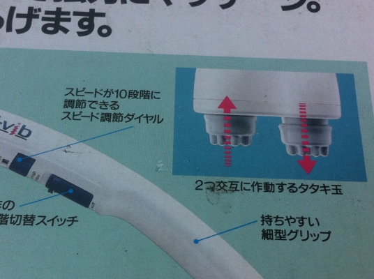 เครื่องนวด National แบบทุบนวดสองปุ่มปรับสปีดและเปาแรงได้ เครื่องนวด National แบบทุบนวดสองปุ่มปรับสปีดและเปาแรงได้