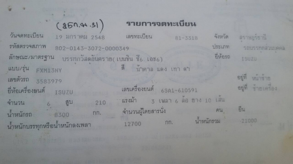 ขายด่วนรถบบรทุกนํ้มมันร๊อกกี้เครื่อง210เเรงม้าบรรจุน้ำมัน16000ลิตรติดตั้งกระทอบโหลดล้าง ขายด่วนรถบบรทุกนํ้มมันร๊อกกี้เครื่อง210เเรงม้าบรรจุน้ำมัน16000ลิตรติดตั้งกระทอบโหลดล้าง