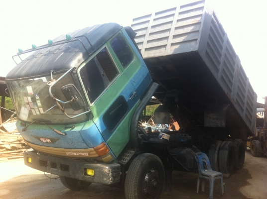 HINO F17 ดั้ม เครื่อง EH700-168 แรงม้า กระบะพื้นแสตนเลส สภาพพร้อมใช้ ทะเบียนพร้อมโอน