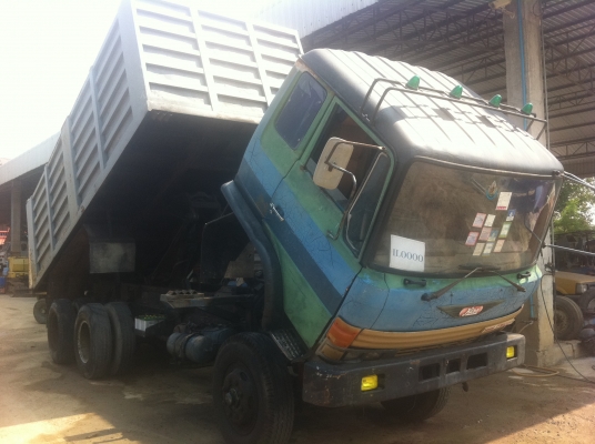 HINO F17 ดั้ม เครื่อง EH700-168 แรงม้า กระบะพื้นแสตนเลส สภาพพร้อมใช้ ทะเบียนพร้อมโอน