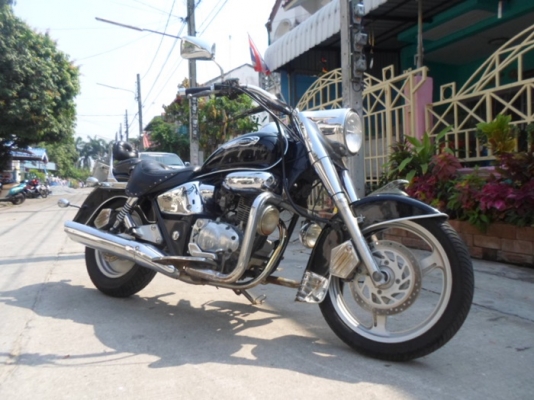 ยังไงก็ขาย honda phantom200ปี48กุญแจบน ตกแต่งสไตล์ Harley Dayvidsan รถบ้านเดิมๆชุดโอนครบ