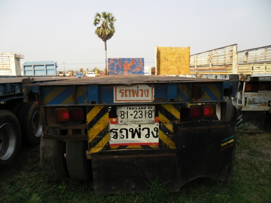 ขายหาเทเลอร์เพื้นเรียบสามเพลาปี45ทะเบียนขาดสองปียางปานกลางคัสซีสวยยาวสิบสองเมตร