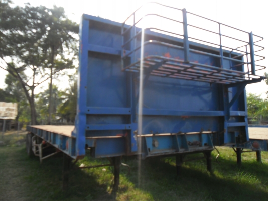 ขายหาเทเลอร์เพื้นเรียบสามเพลาปี45ทะเบียนขาดสองปียางปานกลางคัสซีสวยยาวสิบสองเมตร