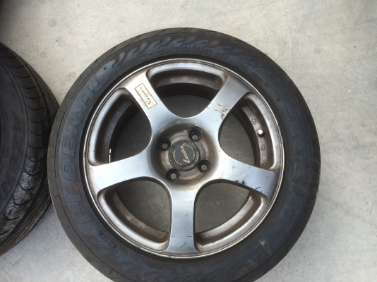 ขายล้อแม็ก4รู100 พร้อมยาง195/55R15 85V ราคาถูก