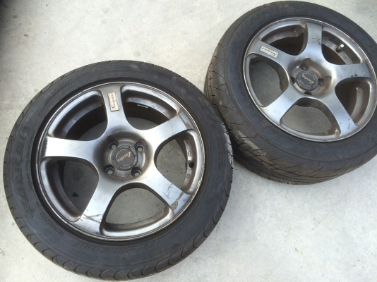 ขายล้อแม็ก4รู100 พร้อมยาง195/55R15 85V ราคาถูก