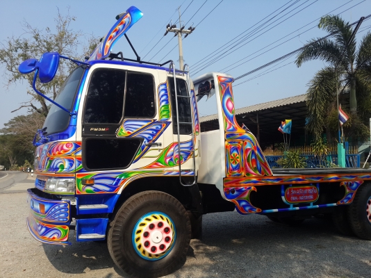 ขายรถ 10 ล้อ เทรลเลอร์ บรรทุกรถเกี่ยวข้าว 2 เพลา HINO FM3H เครื่อง HO7D = 195 แรงม้า หัวเดิม ครัซซีเดิม