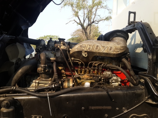 ขายรถ 10 ล้อ เทรลเลอร์ บรรทุกรถเกี่ยวข้าว 2 เพลา HINO FM3H เครื่อง HO7D = 195 แรงม้า หัวเดิม ครัซซีเดิม