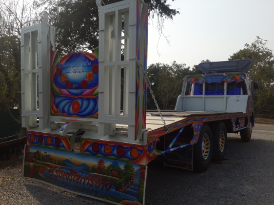 ขายรถ 10 ล้อ เทรลเลอร์ บรรทุกรถเกี่ยวข้าว 2 เพลา HINO FM3H เครื่อง HO7D = 195 แรงม้า หัวเดิม ครัซซีเดิม