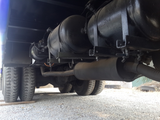 ขายรถ 10 ล้อ เทรลเลอร์ บรรทุกรถเกี่ยวข้าว 2 เพลา HINO FM3H เครื่อง HO7D = 195 แรงม้า หัวเดิม ครัซซีเดิม