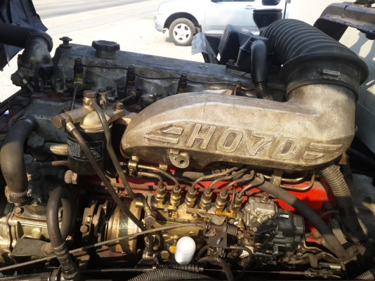 ขายรถ 10 ล้อ เทรลเลอร์ บรรทุกรถเกี่ยวข้าว 2 เพลา HINO FM3H เครื่อง HO7D = 195 แรงม้า หัวเดิม ครัซซีเดิม