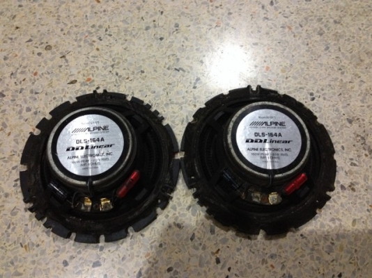 ลำโพง6นิ้ว2ทาง ALPINE DLS 164A ของเก่าญี่ปุ่นสภาพดี