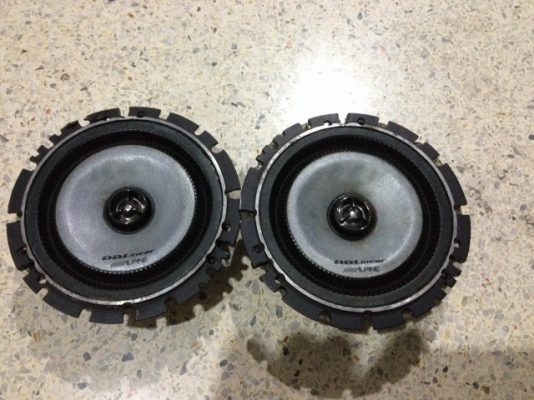 ลำโพง6นิ้ว2ทาง ALPINE DLS 164A ของเก่าญี่ปุ่นสภาพดี