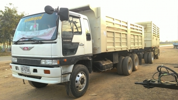 แสงฟ้าเต้นรถ///ขายรถพ่วงHINO-3M ดั้มแม่ลูก เครื่องM10C-240แรงม้า ปี2544 ยางเต็ม แสงฟ้าเต้นรถ///ขายรถพ่วงHINO-3M ดั้มแม่ลูก เครื่องM10C-240แรงม้า ปี2544 ยางเต็ม