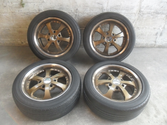 ล้อแม็ก 17นิ้ว 6รู พร้อมยาง สวยๆ 4 ล้อ ราคา 6500 บาท