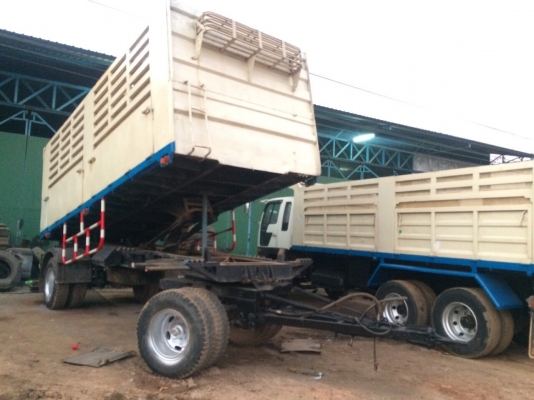 แสงฟ้าเต้นรถ///ขายรถHINO-3Mดั้มแม่ลูก เครื่องM10C-240แรง ปี2544 ยางเต็ม