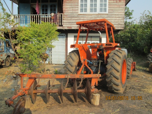 รถไถใหญ่คูโบต้า75DTเพราหน้าใหญ่กว่า108แรงไทย4x4จัดเต็มหมดห่วงเรื่องเพราขาด