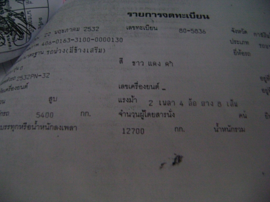 FN 527M-A11273  2 เพลา/แม่-ลูก ทะเบียนเต็ม เอกสารพร้อม/ราคา 820,000บาท