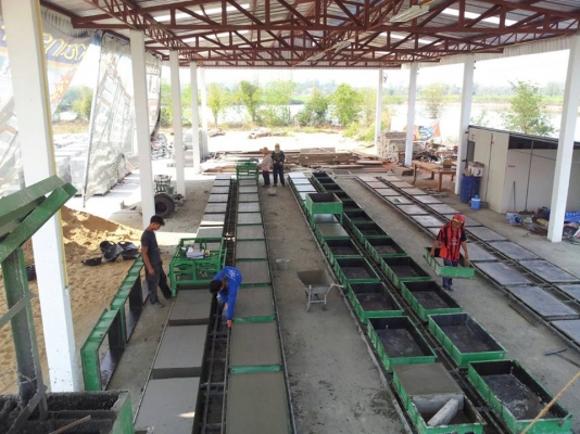 ขายชุดผลิตอิฐมวลเบากำลังผลิต 1000ก้อนต่อวัน