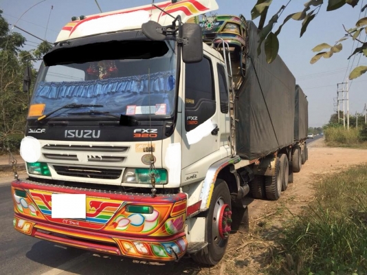 รถสิบล้อ Isuzu DECA 320 คอกเกษตรดั้มเหล็ก แม่ลูก ปี51 รถสวยพร้อมใช้งาน ราคาต่อรองได้