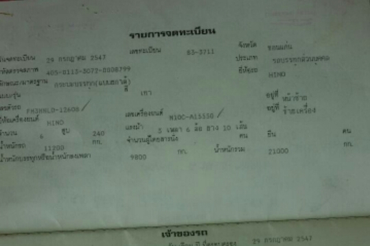 ขายรถพ่วง ฮีโน่3mพร้อมลูกสภาพพร้อมใช้งาน