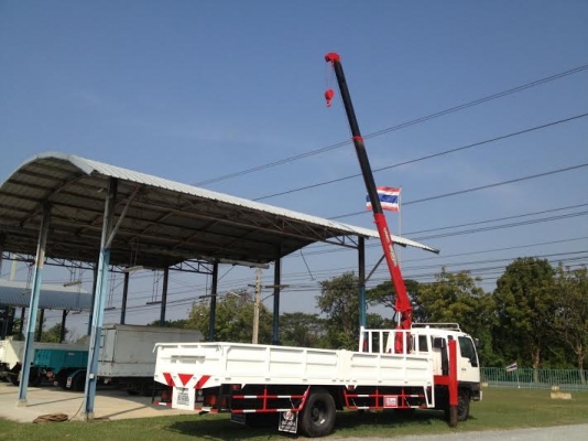 รถบรรทุก 6 ล้อ HINO ยาว 7.20 ม. กระบะเหล็ก + เครน UNIC V 3ตัน ประกอบใหม่ทุกจุด พร้อมทะเบียน