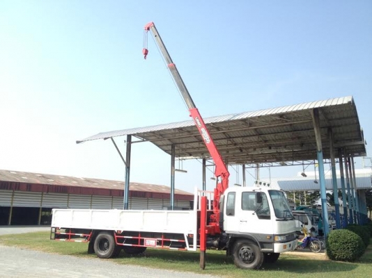 รถบรรทุก 6 ล้อ HINO ยาว 7.20 ม. กระบะเหล็ก + เครน UNIC V 3ตัน ประกอบใหม่ทุกจุด พร้อมทะเบียน
