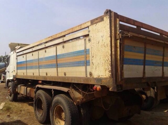 ขายรถพ่วงดัมพ์ HINO MEGA เครื่อง 260 แรง ปี 48 กระบะดัมพ์มิเนียมอู่ CK โชคชัย ลูก 2 เพลา