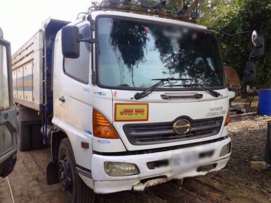 ขายรถพ่วงดัมพ์ HINO MEGA เครื่อง 260 แรง ปี 48 กระบะดัมพ์มิเนียมอู่ CK โชคชัย ลูก 2 เพลา