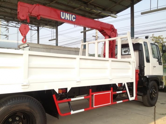 รถบรรทุก 6 ล้อ HINO ยาว 6.20 ม. กระบะเหล็ก + เครน UNIC 3ตัน ประกอบใหม่ทุกจุด พร้อมทะเบียน