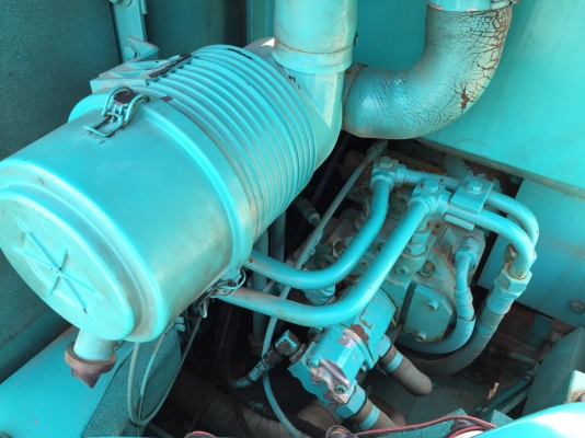 รถขุดเก่าญี่ปุ่น Kobelco SK60-2 มีไลน์หัวเจาะ ใบมีดัน