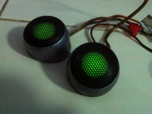 ลำโพงทวิสเตอร์ Clarion มีไฟหน้าดอกลำโพง ไห12v มือ2 ญี่ปุ่น หายาก