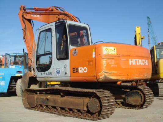 รถขุดเก่าญี่ปุ่น Hitachi EX120-5E อาร์มพิเศษ มีไลน์หัวกระแทก รถปี1999 มาถึงไทยแล้วครับ