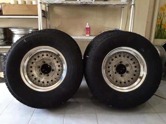 ล้อหยดน้ำ WORK DEERFIELD 16x8 ออฟ0 6 รูกระบะ พร้อมยาง ประมูลจากญี่ปุ่น