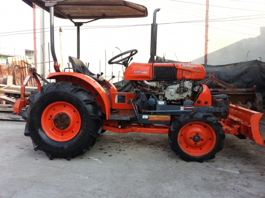 คูโบต้า KRT140 รุ่นท็อปยกล้อหลังได้...พร้อมใบมีดดันหน้า ผนา 3 พร้อมใช้งาน