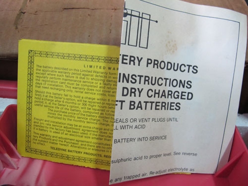 ขายแบตเตอร์รี่ใหม่24โวลล์ยี่ห้อGILL GE-51ของอเมริกา