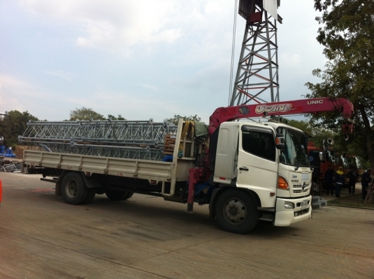 รถบรรทุกติดเครนรับจ้าง ให้เช่า6-10ล้อเครน6-10คอกเทรลเลอร์พื้นเรียบ
