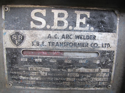 ขายเครื่องเชื่อมไฟฟ้า S.B.E.ขนาด200แอมป์ทองแดงแท้ไฟบ้าน