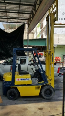 KOMATSU FD15-15 ขนาด1.5ตัน เสาสูง3เมตร เกียร์ธรรมดา เครื่องดีเซลC240 ชั่วโมงการใช้งาน2XXXชม. รถญี่ปุ่นแท้นำ รับประกันเครื่องเกียร์6เดือน ราคาต่อรองได้ 0816161541