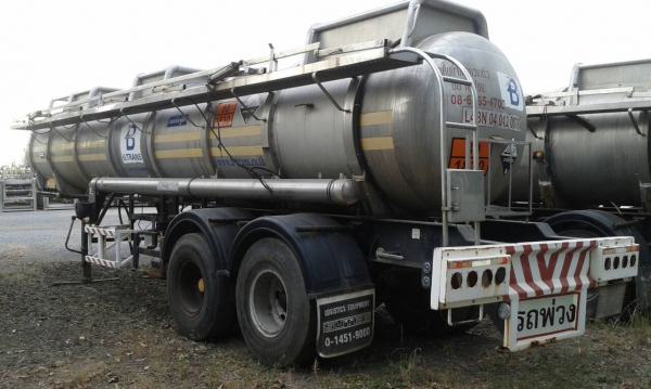 หางเทเลอร์พ่วงแทงค์สแตนเลส มีทะเบียน พร้อมชุดโอน