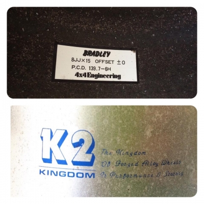 ขายล้อ BRADLEY K2 15x8 ออฟ0 6 รูกระบะ ประมูลจากญี่ปุ่น