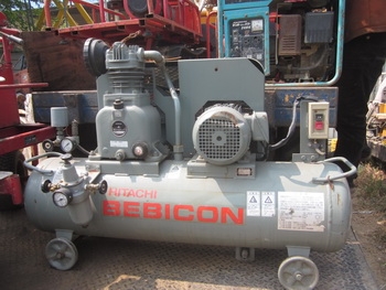 ขาย - เครื่องปั๊มลม HITACHI: 15P-9.5 VA 6 มอเตอร์ไฟฟ้า มือสองญี่ปุ่นแท้ สภาพสวย พร้อมใช้งาน