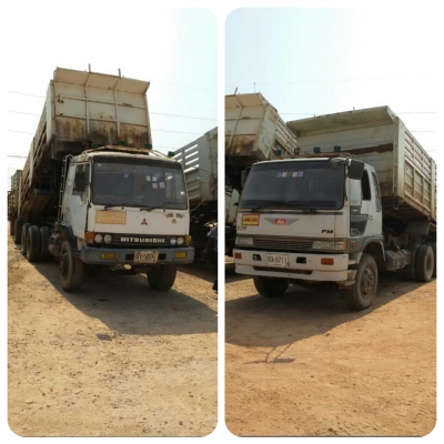 ขายรถพ่วงกั้มแม่ลูก Hono FM 3M 1คัน มิตซู หลงโบ 220